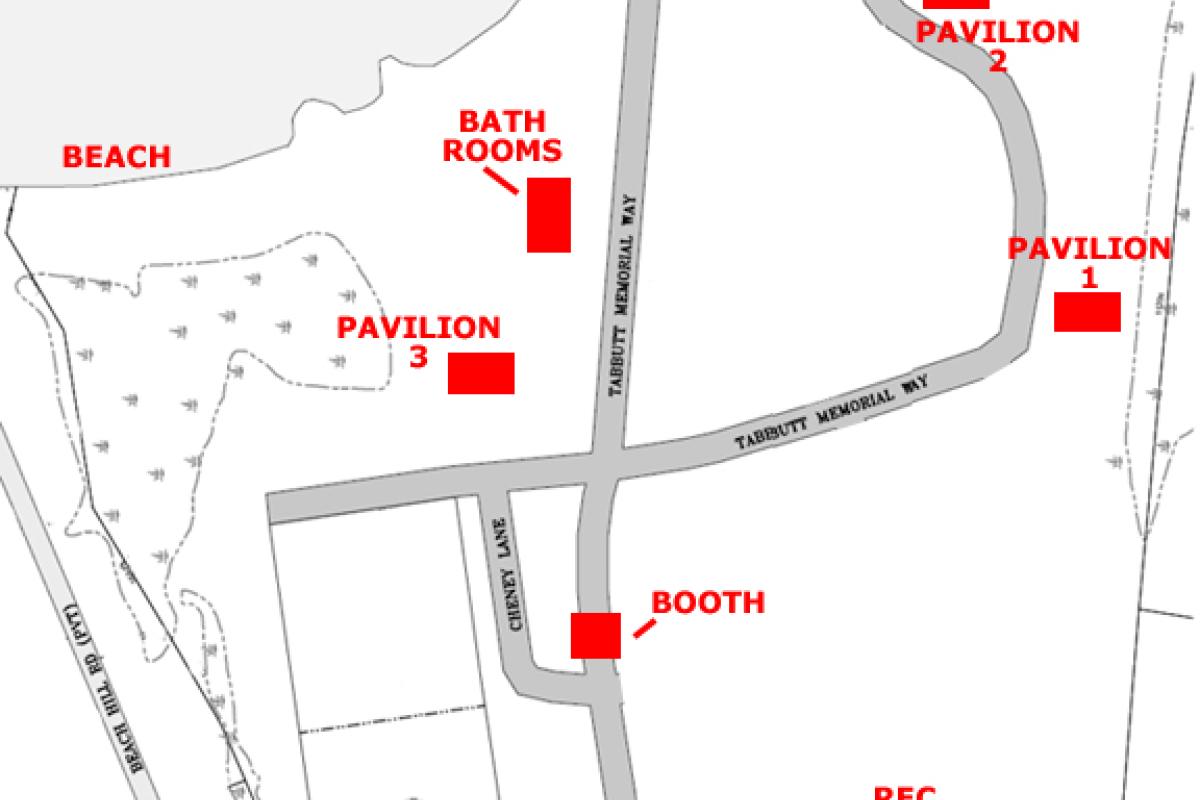 Great Island Common Map for Pavilions / wedding area